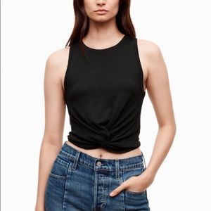 Aritzia Wilfred free daley knot twist tank top